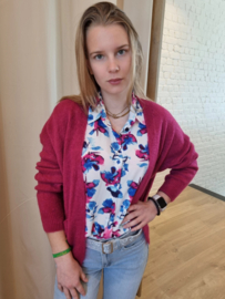comfy cardigan diep fuchsia