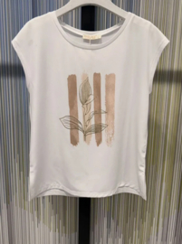 Luxe T-shirt beige print