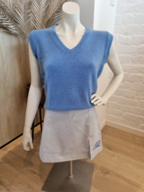 rok/shortje met streepjes en broderie opschrift JSM