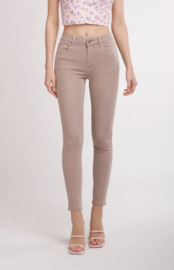 Toxik skinny hoge taille rose poudrée L1700-29