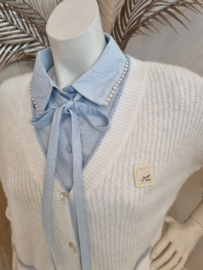 JDYCLOUD LIFE L/S BOW SHIRT WVN lichtblauw