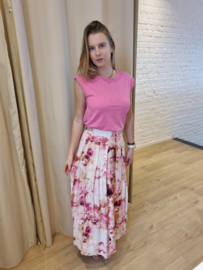 maxi-rok met roze print