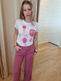 relaxed fit broek stretch JDY licht fuchsia