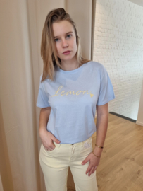 T-shirt lemon blauw