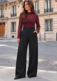 Bordeaux kanten top