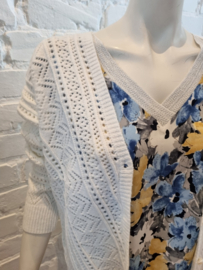 ecru cardigan met motief