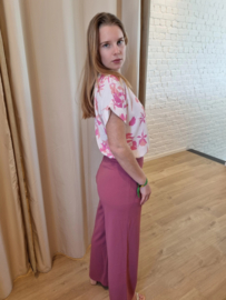 relaxed fit broek stretch JDY licht fuchsia