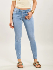 Toxik mediumhoge taille light bleached denim super push up L21164-19