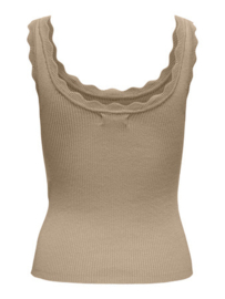 JDYNANNA S/L SCALLOP EDGE TOP KNT NOOS taupe