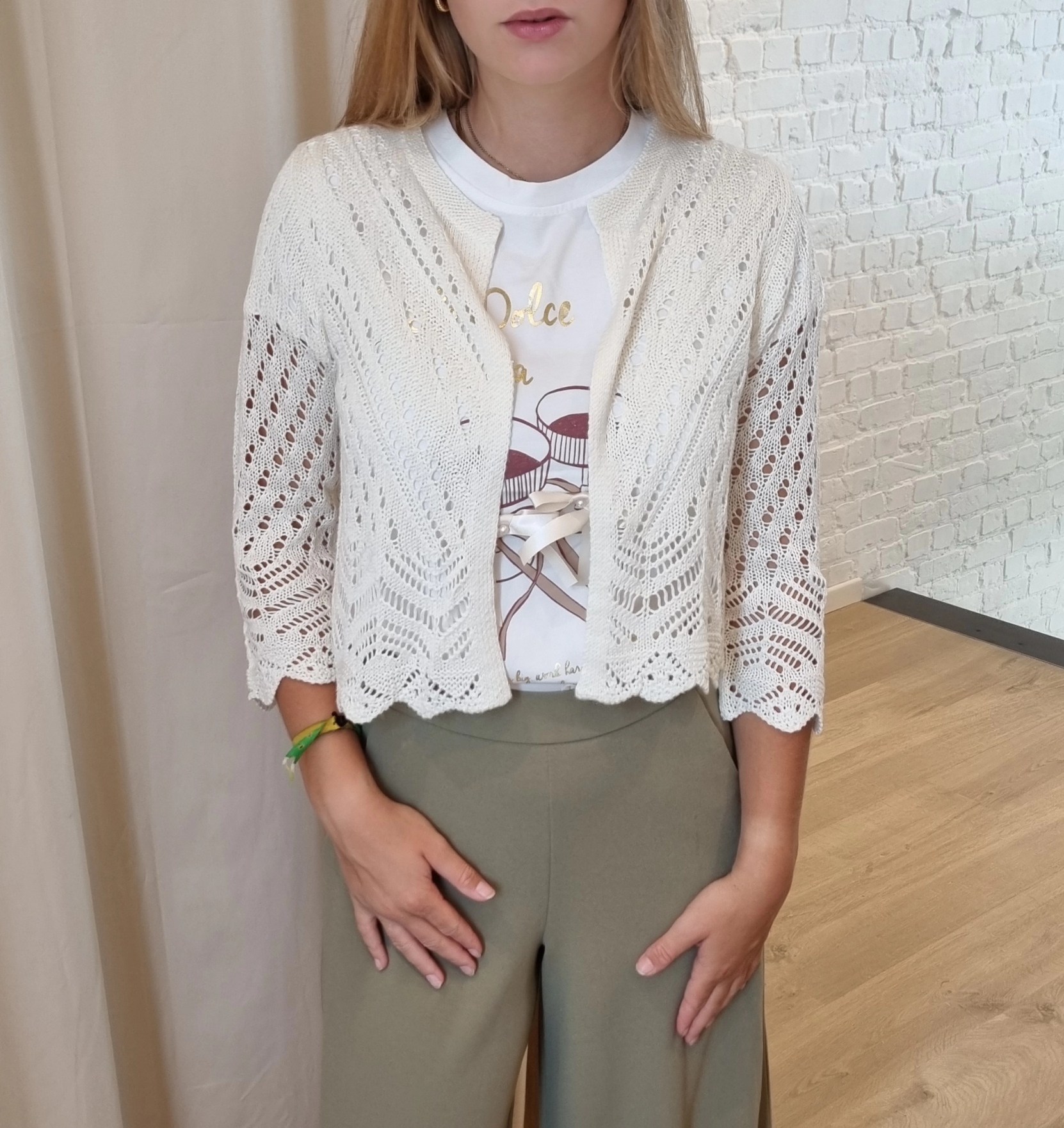 JDYSUN 3/4 CROPPED CARDIGAN KNT NOOS beige