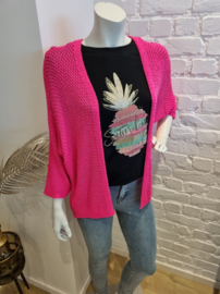 T-shirt ananas zwart