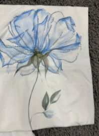 T-shirt bloem beige
