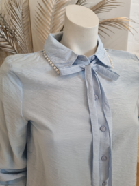 JDYCLOUD LIFE L/S BOW SHIRT WVN lichtblauw