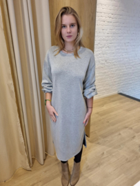 sweaterjurk grijs