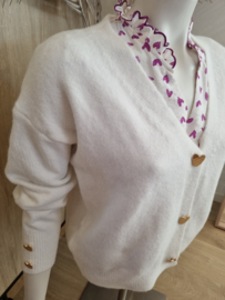 bloesje met volantmouwtjes en frulletjes met hartjesmotief