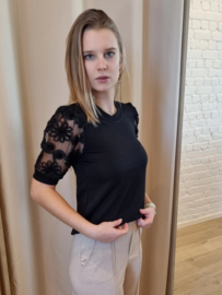 JDYFAIRVIEW LIFE S/S SWEAT JRS zwart