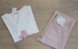 T-shirt roze bloem