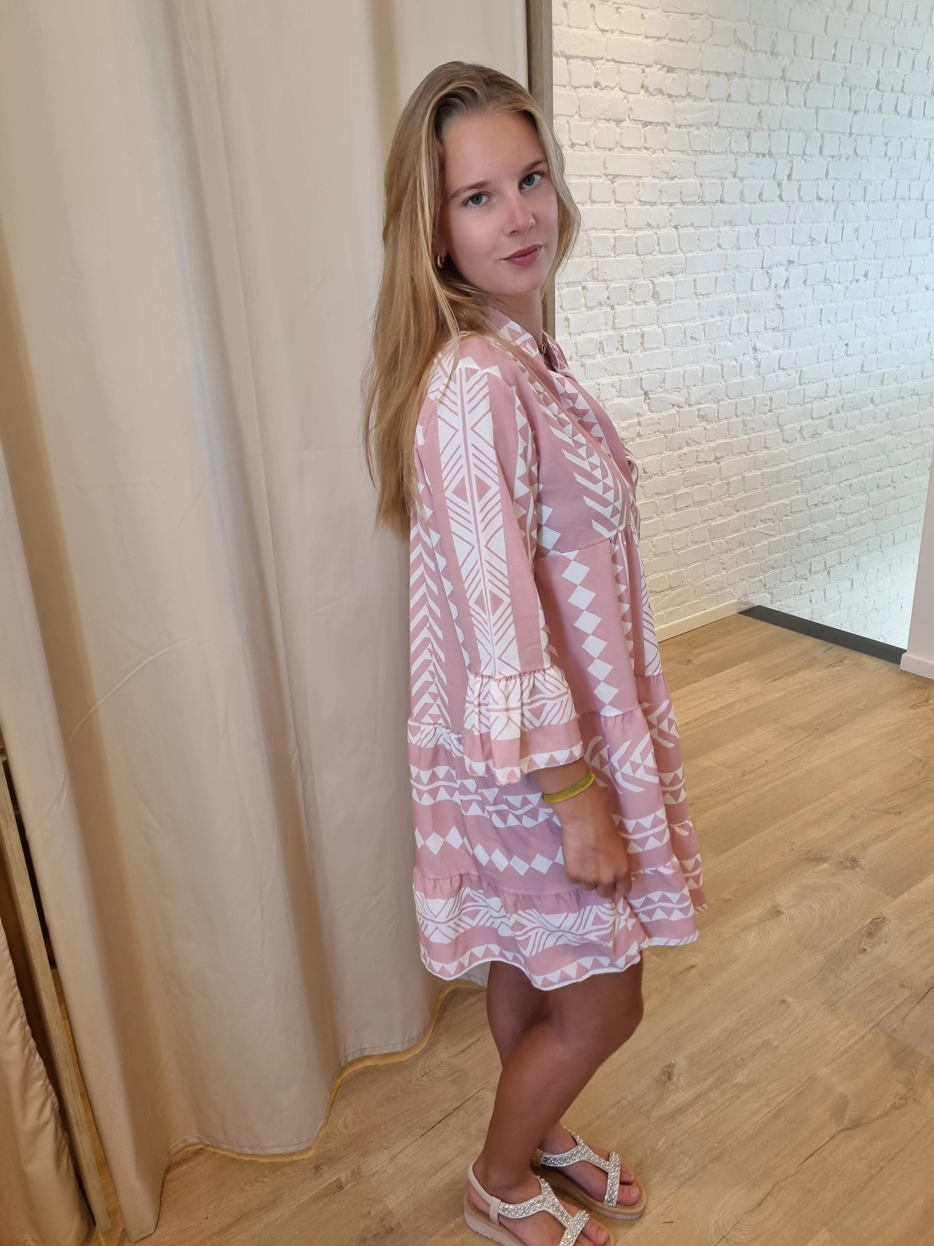 luchtige zomerjurk roze