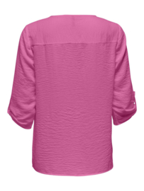 blouse met V-hals en 3/4 mouw JDY framboos