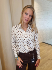 hemdje met bruine hartjes in soepele viscose