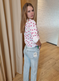 hemdje met fuchsia hartjes