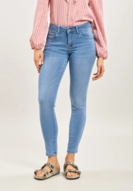 Toxik mediumhoge taille light bleached denim super push up L21164-18