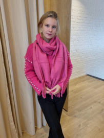 trui streepjes fuchsia