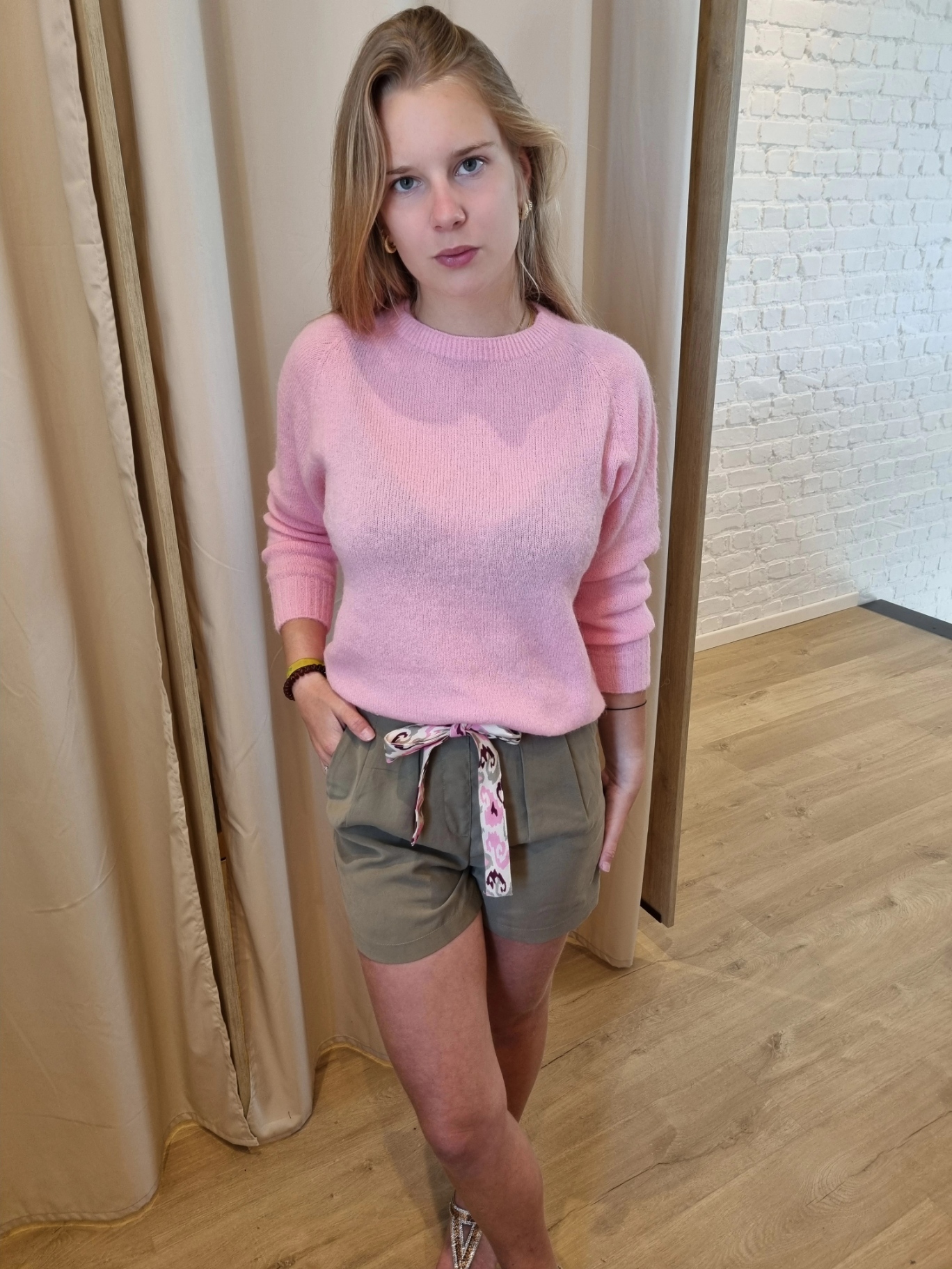 JDYTOMIKA BELT SHORTS WVN PNT kaki