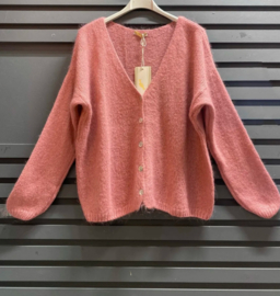 cardigan licht terra cotta