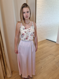 effen rok satijnglans poederroze