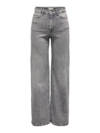 Hoge taille wide jeans JDY lichtgrijs