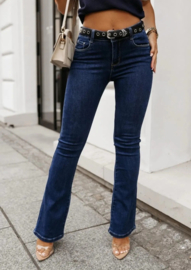 EB middelhoge taille bootcut donkerblauw 088