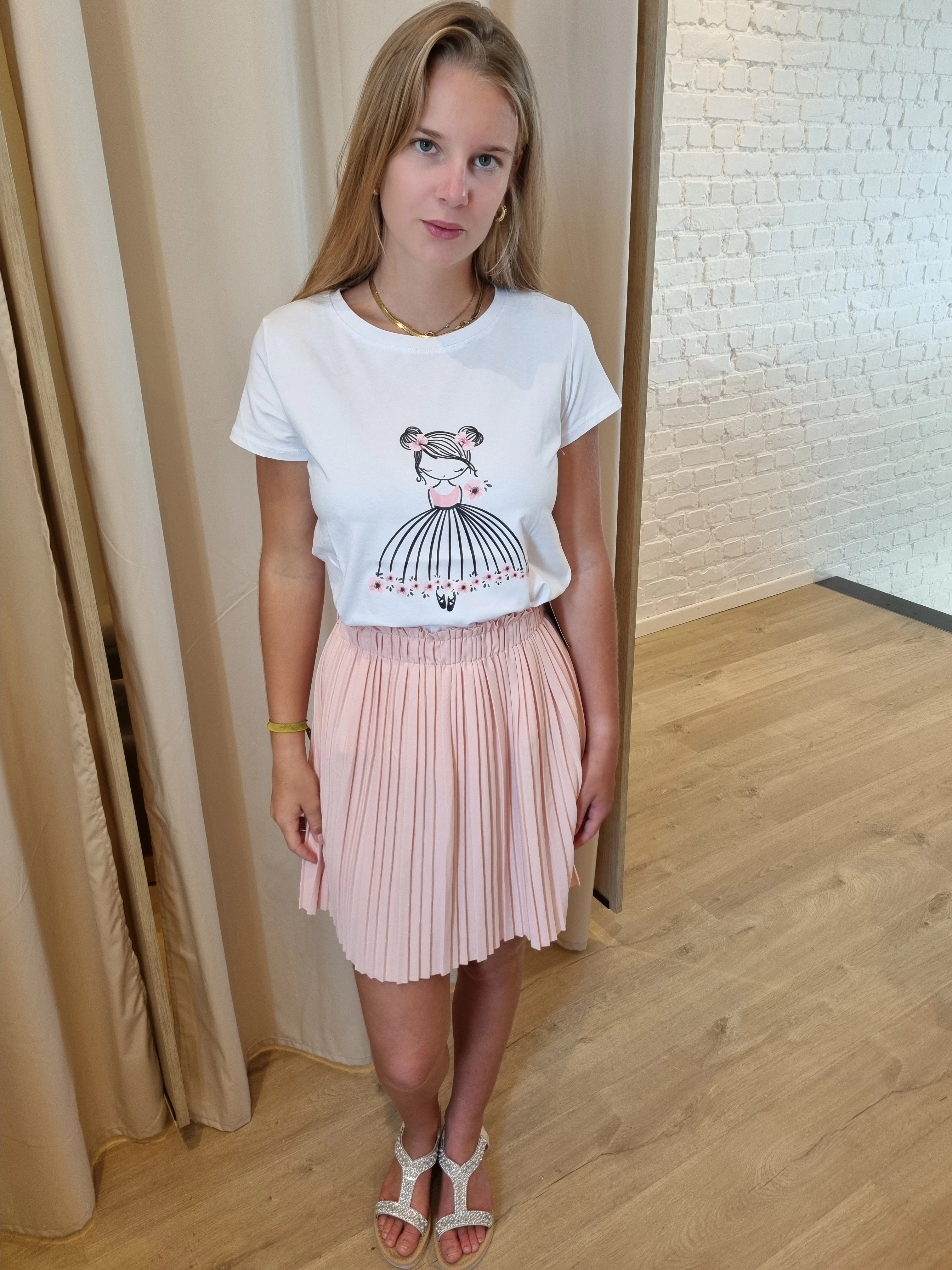 T-shirt popje roze