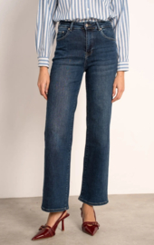 Sister wide jeans met hoge taille en super stretch dark denim