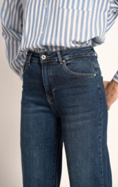 Sister wide jeans met hoge taille en super stretch dark denim