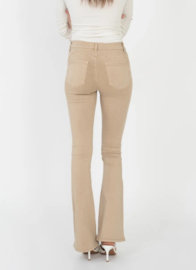 Hoge taille bootcut crèmebeige super stretch H6954