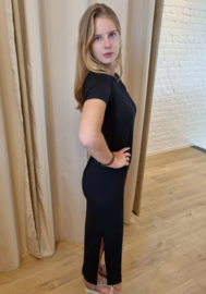 JDYAVA S/S O-NECK DRESS JRS DIA zwart