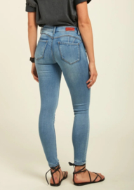 Toxik medium hoge taille bleached jeans super push up L21164-12