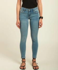 Toxik medium hoge taille bleached blue denim push up L21165-10