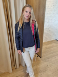 omkeerbare donsjas blauw/rood
