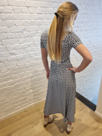 stretchjurk grafische print zwart