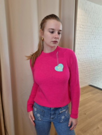 zachte trui alpacawol fuchsia