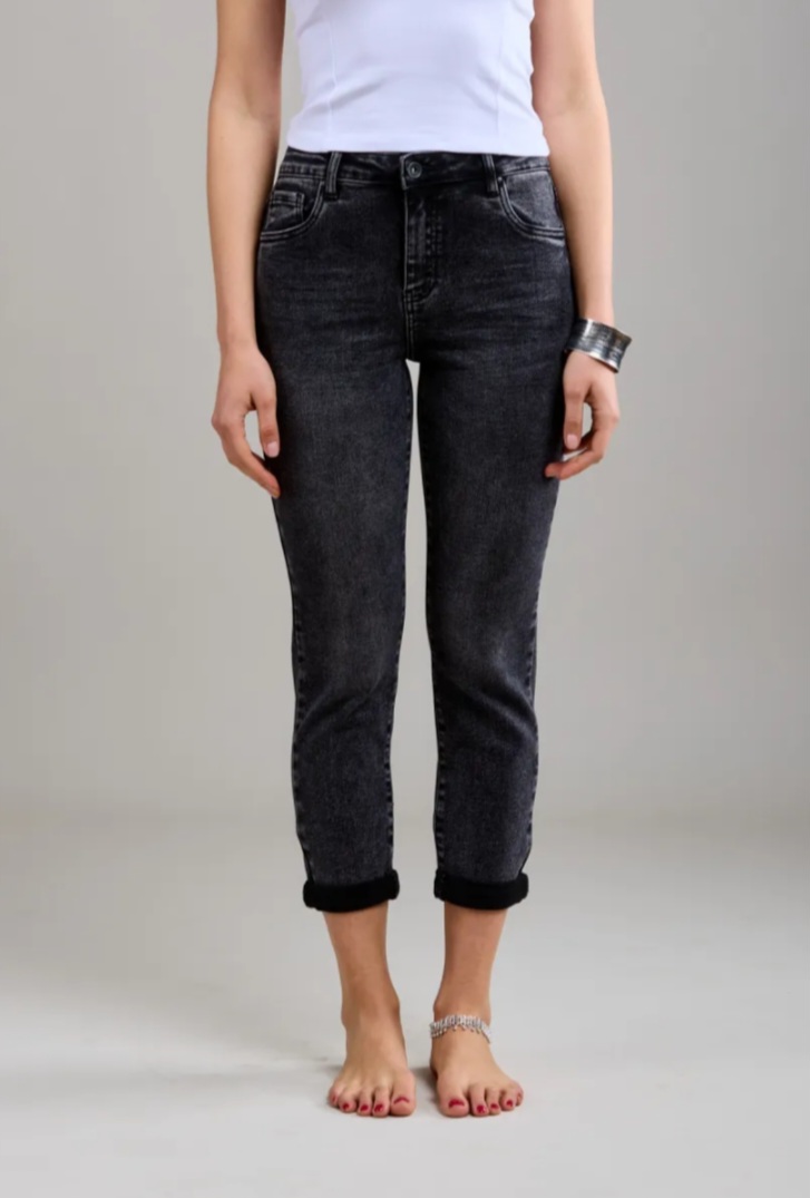 Toxik mom jeans dark grey L20029-37