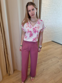 relaxed fit broek stretch JDY licht fuchsia