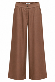 JDYDORA HW WIDE PANT PNT - donkerbeige stijlvolle wide leg broek