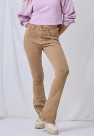 Hoge taille bootcut beige super stretch H6954