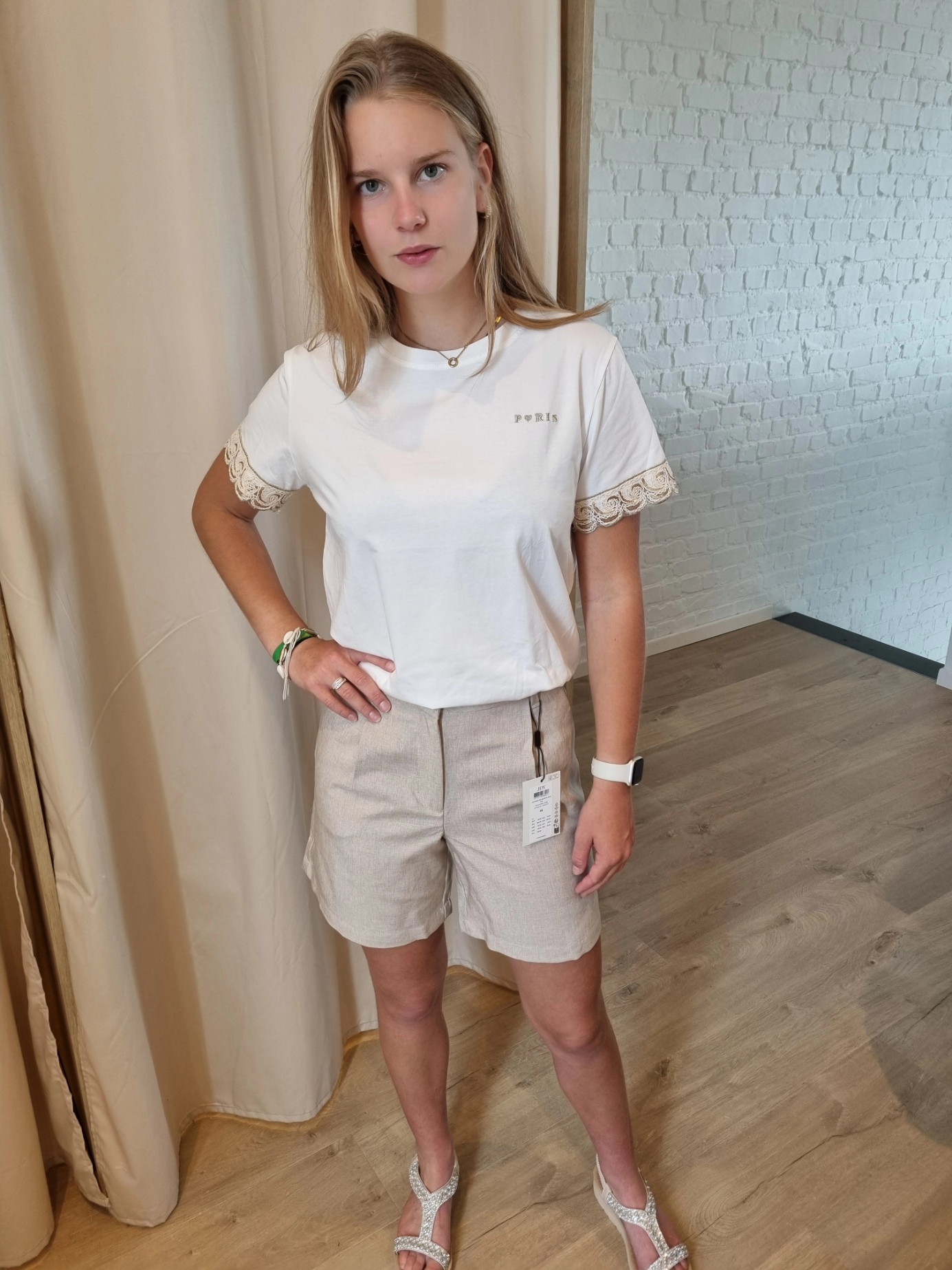 JDYAIDA HW SHORTS WVN TLR lichtbeige