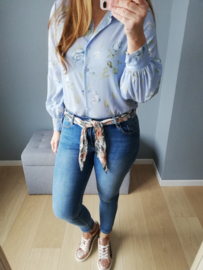 Zac et zoe slim broek jeans met sjaaltje