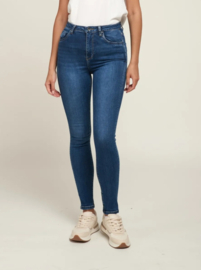 Toxik hoge taille donker jeansblauw L 185-J86