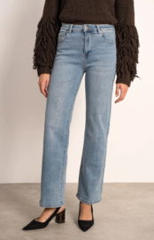 Sister wide jeans met hoge taille en super stretch gebleekt denim